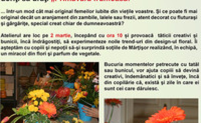 Atelier de creaţie florală la muzeul Antipa