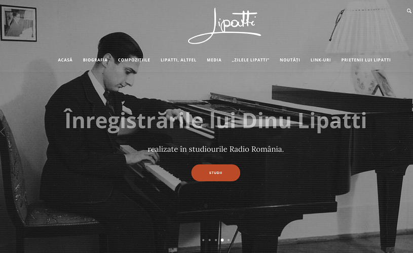 Primul site românesc dedicat marelui pianist Dinu Lipatti