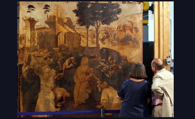 „Adorația magilor”, de Leonardo da Vinci, redată publicului