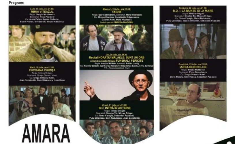 Horațiu Mălăele și Mircea Diaconu, cu Caravana Filmului Românesc la Amara