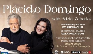 Invitați speciali în concertele extraordinare susținute luna viitoare de legendarul Plácido Domingo și celebra soprană Adela Zaharia, la București și la Cluj!