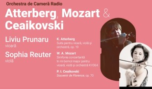 Liviu Prunaru (vioară) și Sophia Reuter (violă): doi invitați extraordinari pe scena Sălii Radio