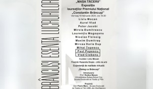 „Masa tăcerii” – expoziția laureaților Premiului Național Constantin Brâncuși organizată la Institutul Cultural Român