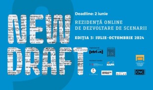 Înscrierile la New Draft #3, rezidența de dezvoltare de scenarii de film, se prelungesc până la 2 iunie 2024