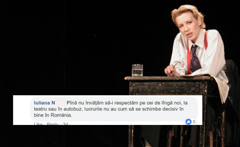 Publicul reacționează la apelul Mirelei Oprișor, care a cerut decență în sala de teatru