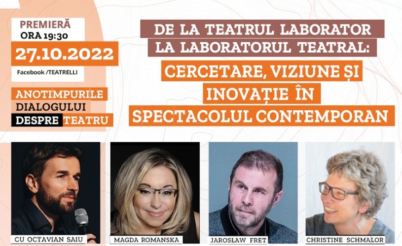 O nouă ediţie a „Anotimpurilor dialogului despre teatru” cu Octavian Saiu la Teatrelli