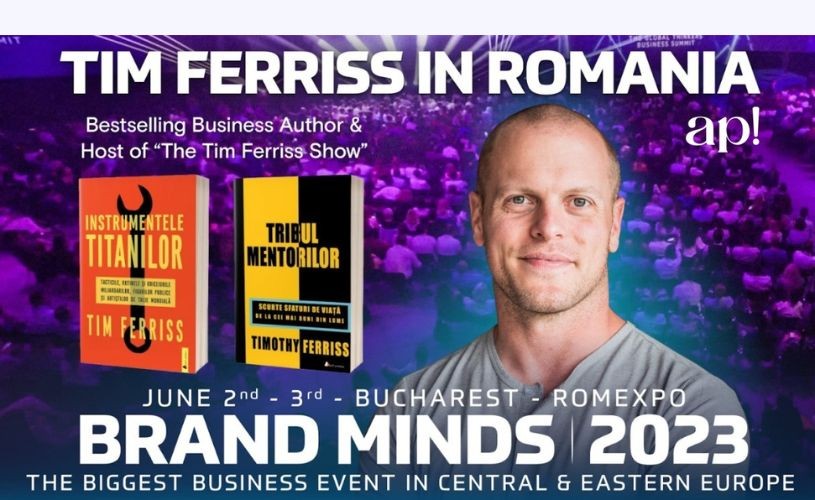 Tim Ferriss vine la Brand Minds 2023