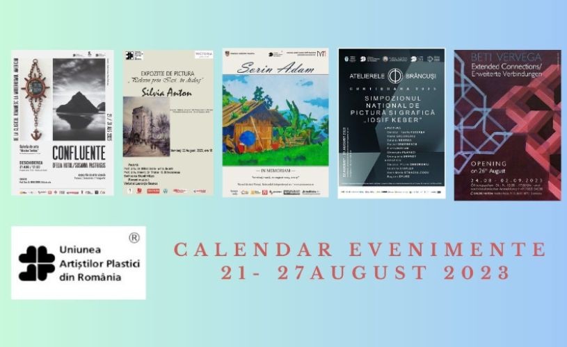 Uniunea Artiștilor Plastici din România propune noi manifestări vizuale care vor debuta în săptămâna 21 -27 august.