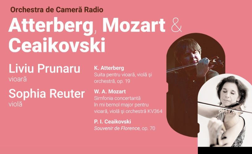 Liviu Prunaru (vioară) și Sophia Reuter (violă): doi invitați extraordinari pe scena Sălii Radio