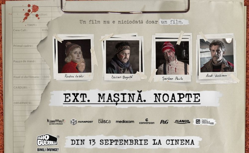 EXT. MAȘINĂ. NOAPTE – cu Rodica Lazăr, Dorian Boguță, Șerban Pavlu și Andi Vasluianu – din 13 septembrie la cinema