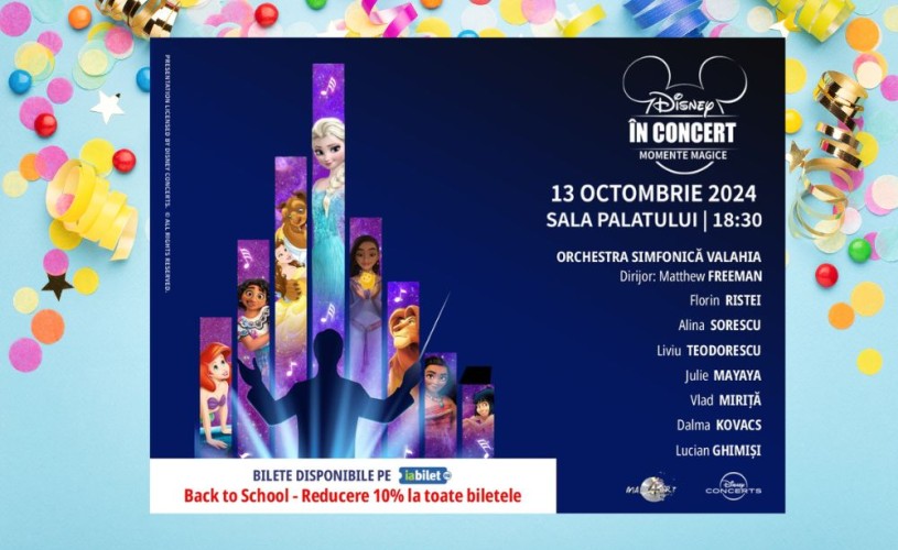 Disney în Concert sărbătorește începerea noului an școlar cu o ofertă limitată
