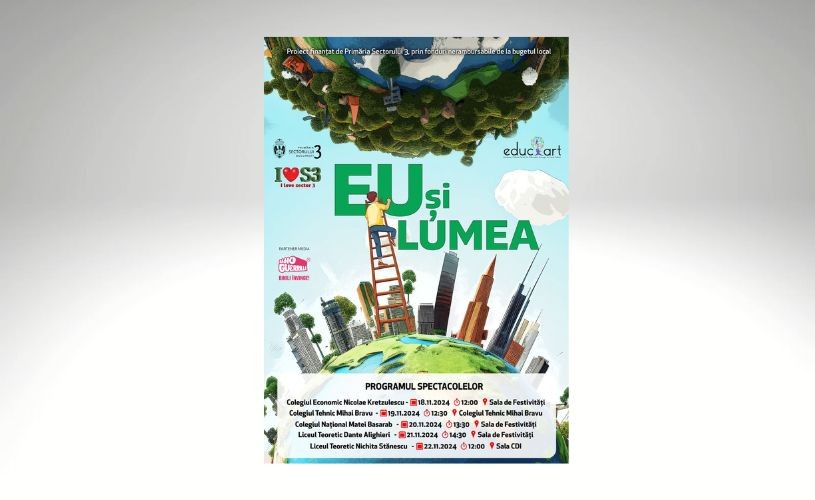 „EU și Lumea” – Un proiect performativ prin care adolescenții din Sectorul 3 își exprimă vocea în cadrul unor spectacole unice