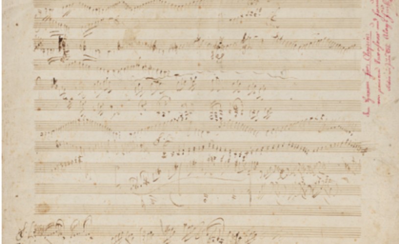 Un caiet inedit cu lucrări compuse de Beethoven, vândut cu 252.750 de euro