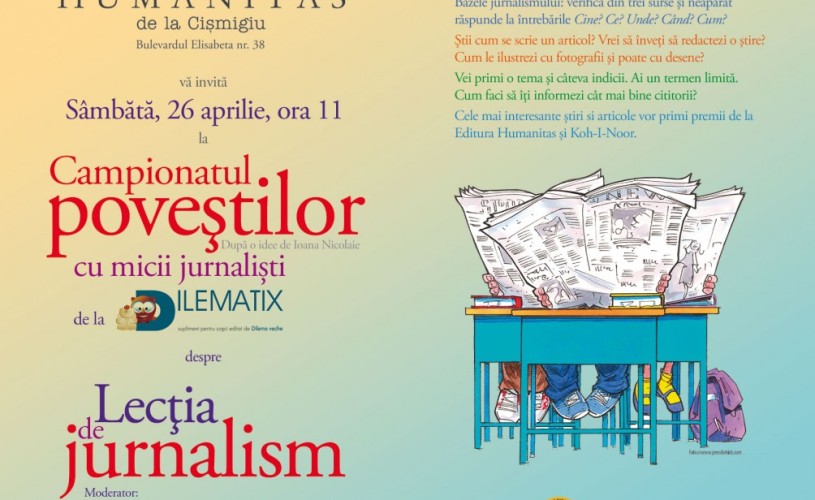 Campionatul Povestilor cu micii jurnalişti de la Dilematix