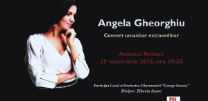 Angela Gheorghiu, concert extraordinar, în sprijinul victimelor de la Colectiv