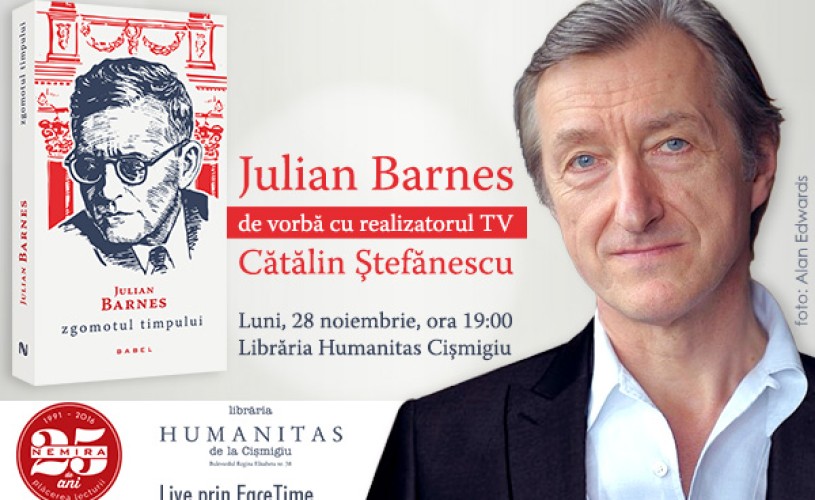 Julian Barnes în dialog cu Cătălin Ștefănescu la Humanitas Cișmigiu
