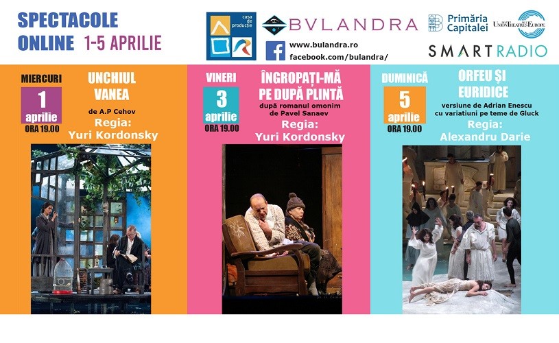 Teatrul Bulandra difuzează online trei spectacole celebre!