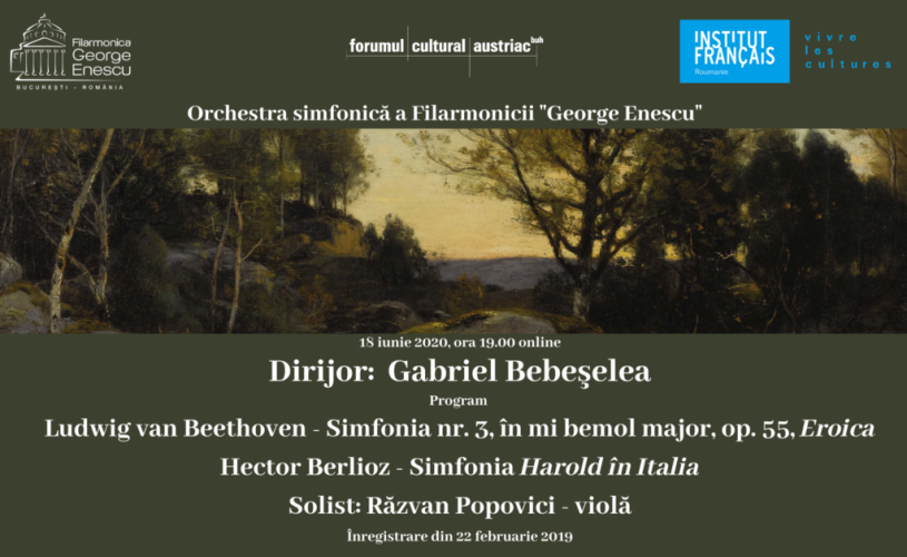 Beethoven și Berlioz în programul stagiunii online, sub conducerea lui Gabriel Bebeșelea