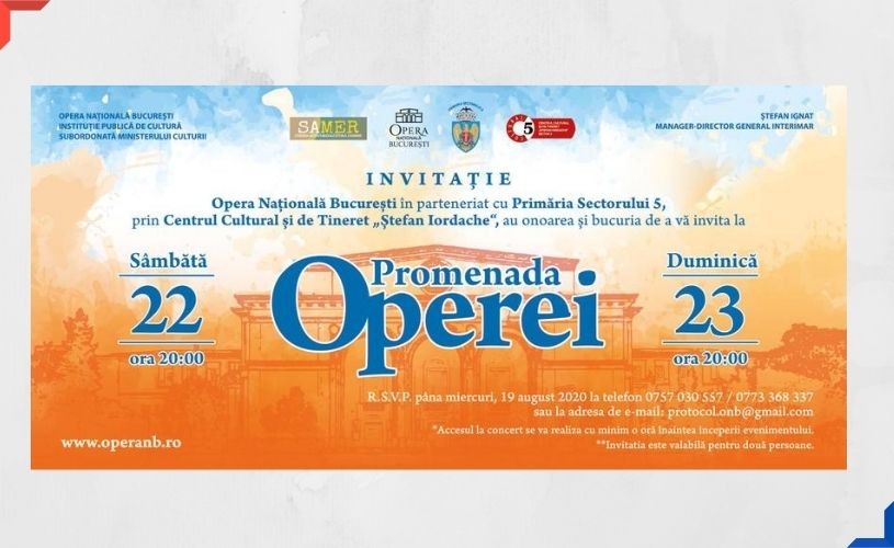 Promenada Operei revine anul acesta pe esplanada Operei Naționale București