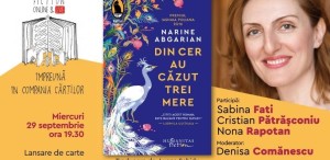 Lansare de carte #online: „Din cer au căzut trei mere“ de Narine Abgarian