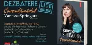 Dezbatere live și online despre „Consimțământul” de Vanessa Springora, o carte-fenomen
