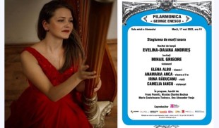 Evelina-Daiana Andrieș – recital de harpă în „Stagiunea de marți seara”