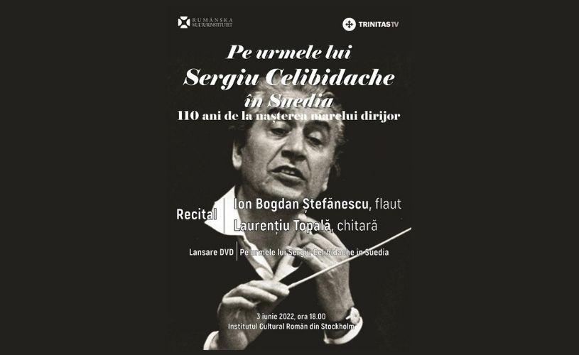 Sergiu Celibidache, aniversat la ICR Stockholm, printr-un recital de flaut și chitară clasică