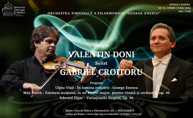 Vioara lui Enescu va răsuna la Ateneul Român,  în interpretarea lui Gabriel Croitoru