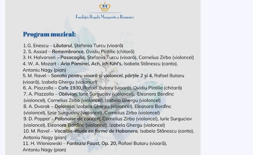 Tinere talente în recital la sala mică a Ateneului Român