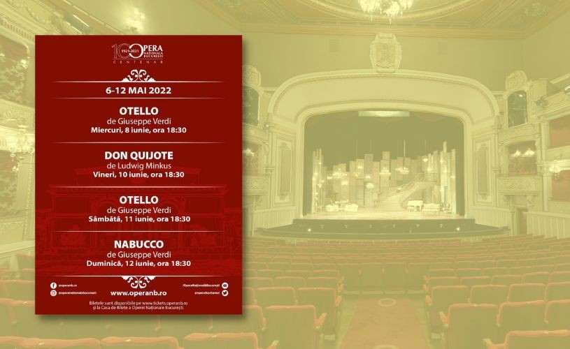 „Otello”, „Don Quijote” și „Nabucco”, pe scena Operei Naționale București