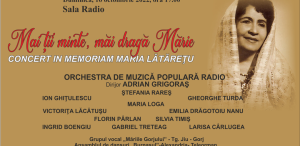 Concert și lansare de album in memoriam Maria Lătărețu