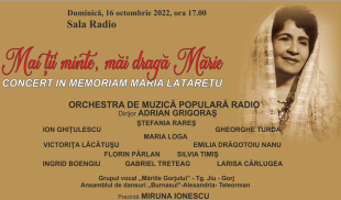 Concert și lansare de album in memoriam Maria Lătărețu