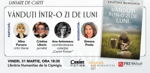 Lansare de carte Corint Fiction - „Vânduți într-o zi de luni” - Kristina Mcmorris
