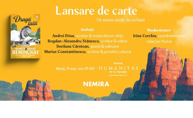 Lansare de carte: „Dragă tată” de Patrick & Ernest Hemingway