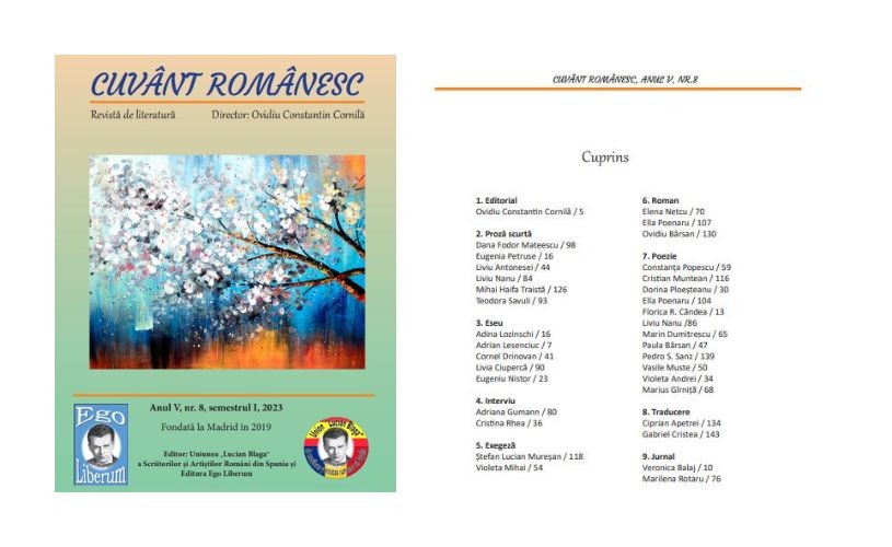 Revista de literatură „Cuvânt românesc”, 5 ani de existență în Regatul Spaniei