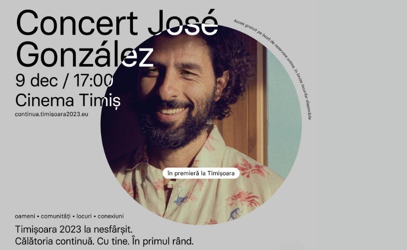 José González vine la Timișoara, pe scena Cinema Timiș, pentru un concert de excepție