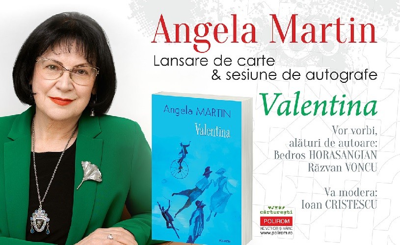 Lansare de carte, la Cărturești Verona: „Valentina” de Angela Martin