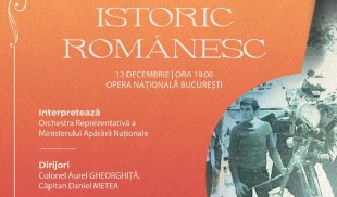 Muzici ale filmului istoric românesc, la Opera Naţională Bucureşti pe 12 decembrie