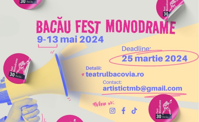 Bacău Fest Monodrame: 9-13 mai 2024
