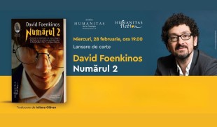Miercuri, 28 februarie, ora 19.00 la Humanitas Cișmigiu, are loc lansarea romanului „Numărul 2“ de David Foenkinos
