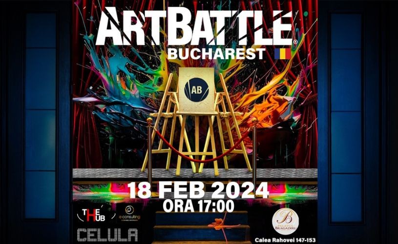 Competiția de pictură live Art Battle Bucharest, pe 18 februarie la Palatul Bragadiru   