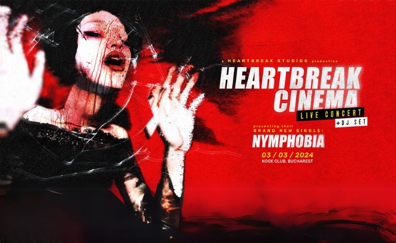 Trupa Heartbreak Cinema lansează, printr-un concert, primul single din acest an – „Nymphobia”