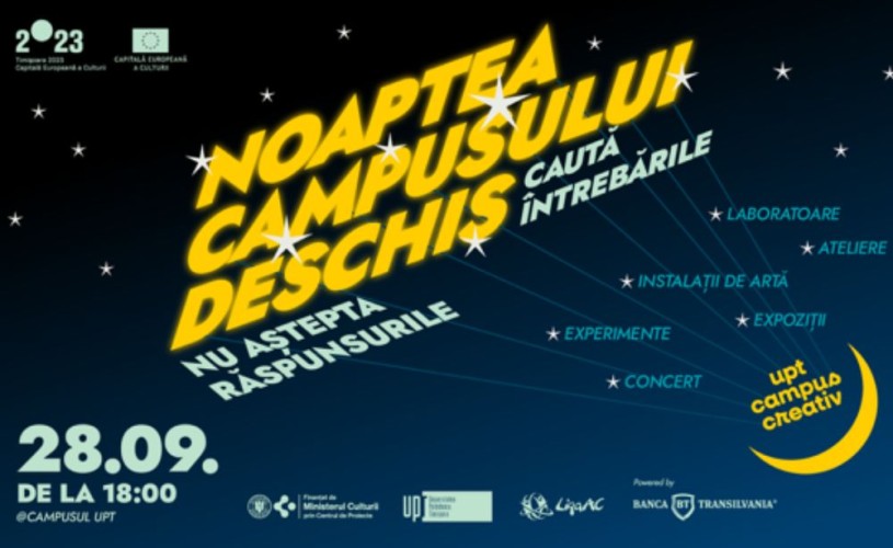 Noaptea Campusului Deschis are loc la Timișoara pe 28 septembrie 2024