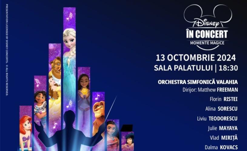 O după-amiază plină de activități pentru copii înaintea concertului Disney de duminică, pe 13 octombrie, la Sala Palatului