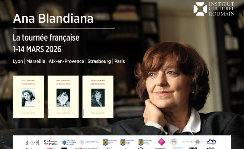 Ana Blandiana în turneu extraordinar la Lyon, Marsilia, Aix-en-Provence, Strasbourg și Paris