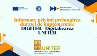 Informare privind prelungirea duratei de implementare DIGITER – Digitalizarea UNITER. „PNRR: Fonduri pentru România modernă și reformată!”
