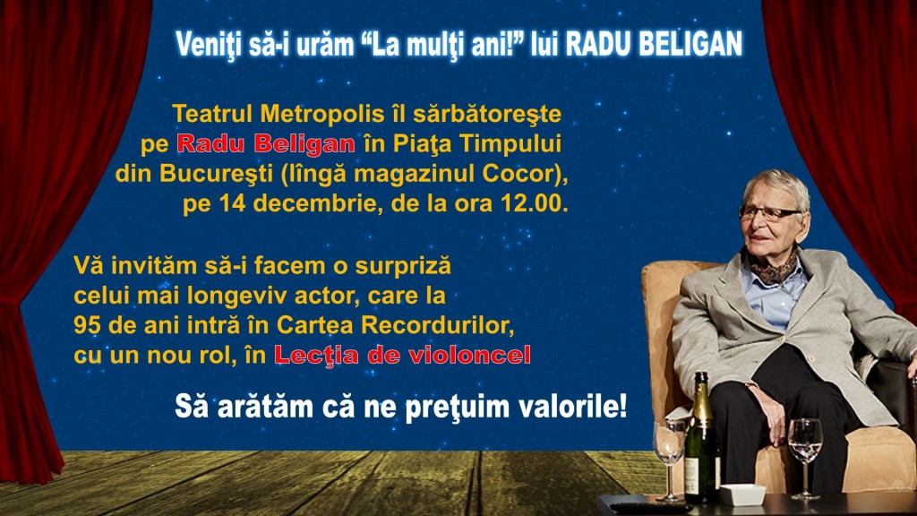 radu beligan aniversat in piata timpului radu beligan aniversat in piata timpului