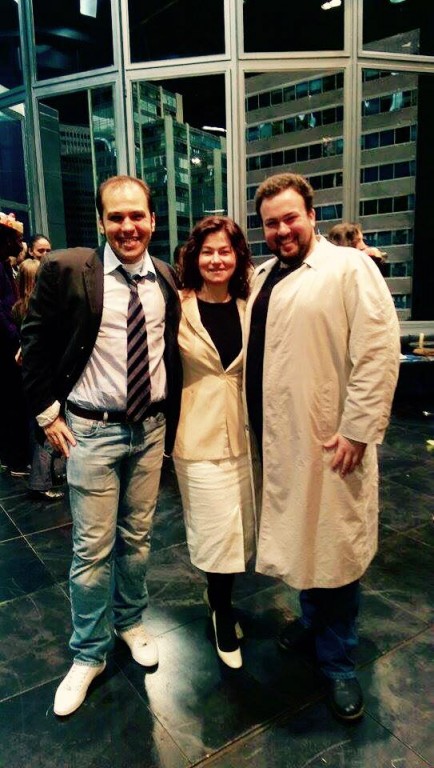Stefan Pop (dreapta), Tatiana Lisnic, Adrian Sampetrean (stanga)